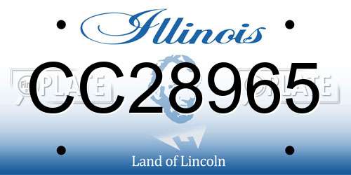 CC28965 Illinois License Plate