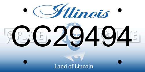 CC29494 Illinois License Plate