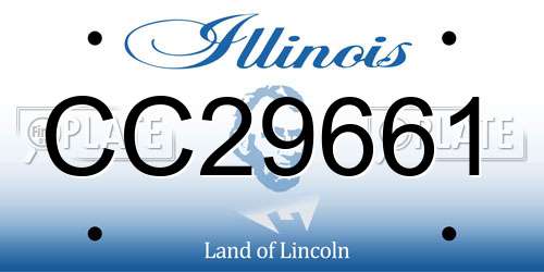 CC29661 Illinois License Plate