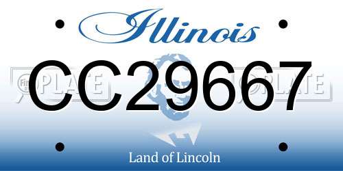 CC29667 Illinois License Plate