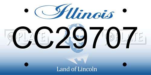 CC29707 Illinois License Plate