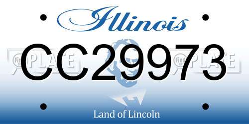 CC29973 Illinois License Plate