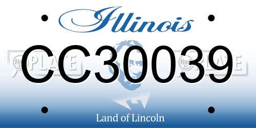 CC30039 Illinois License Plate