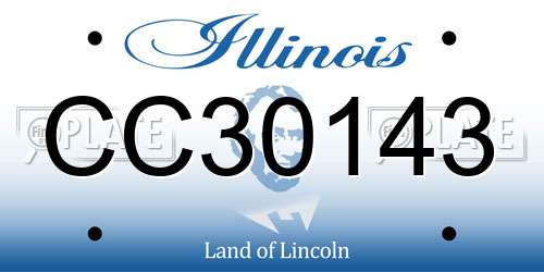 CC30143 Illinois License Plate