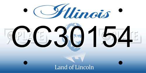 CC30154 Illinois License Plate