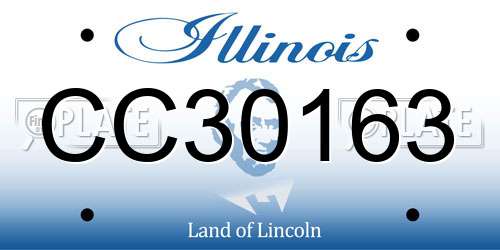 CC30163 Illinois License Plate
