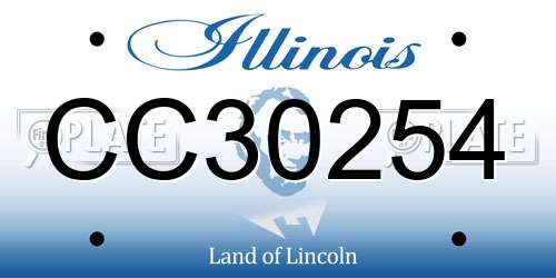 CC30254 Illinois License Plate