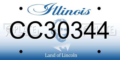 CC30344 Illinois License Plate