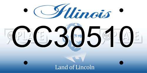 CC30510 Illinois License Plate