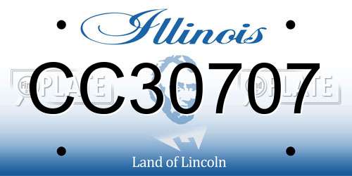 CC30707 Illinois License Plate