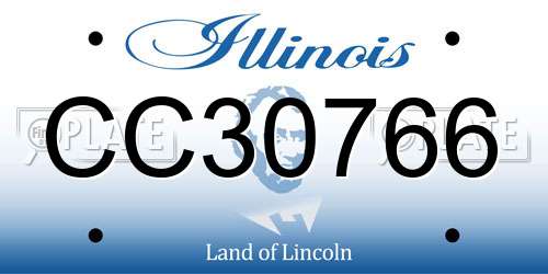 CC30766 Illinois License Plate