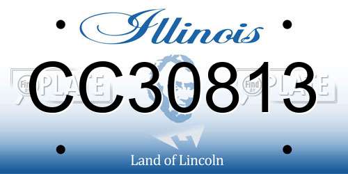 CC30813 Illinois License Plate