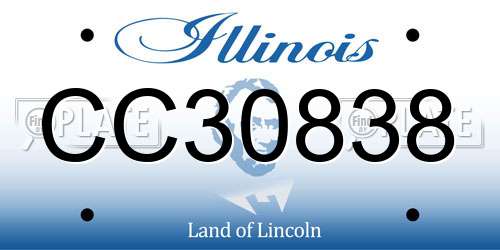 CC30838 Illinois License Plate
