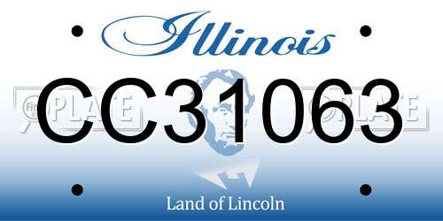 CC31063 Illinois License Plate