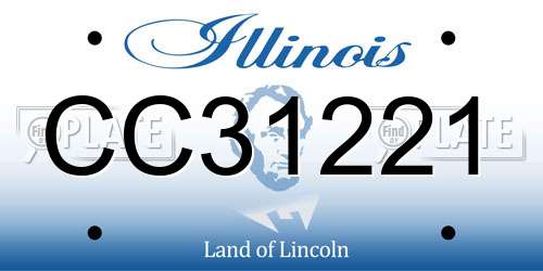 CC31221 Illinois License Plate