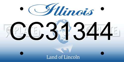 CC31344 Illinois License Plate