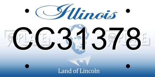 CC31378 Illinois License Plate