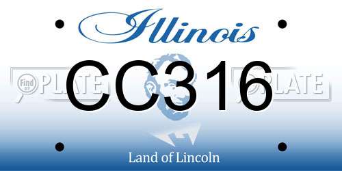 CC316 Illinois License Plate