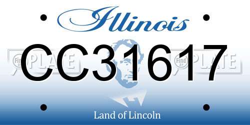 CC31617 Illinois License Plate