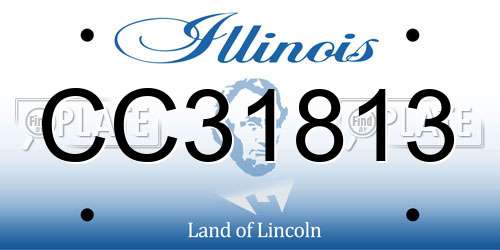 CC31813 Illinois License Plate