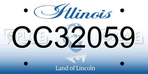 CC32059 Illinois License Plate