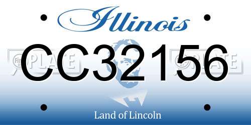 CC32156 Illinois License Plate