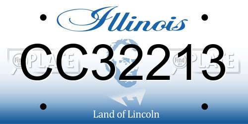 CC32213 Illinois License Plate