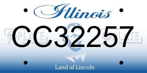 CC32257 Illinois License Plate