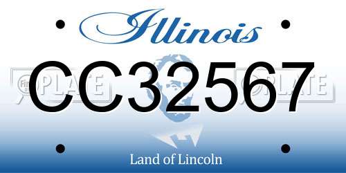 CC32567 Illinois License Plate