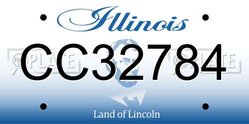 CC32784 Illinois License Plate