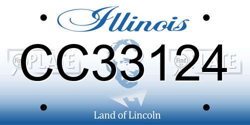 CC33124 Illinois License Plate
