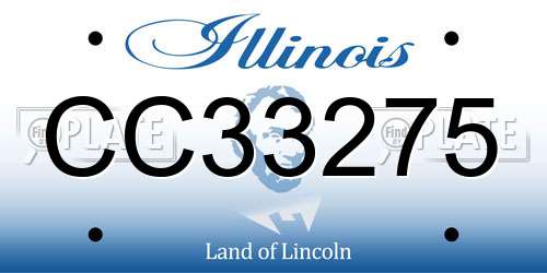 CC33275 Illinois License Plate