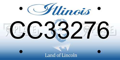 CC33276 Illinois License Plate