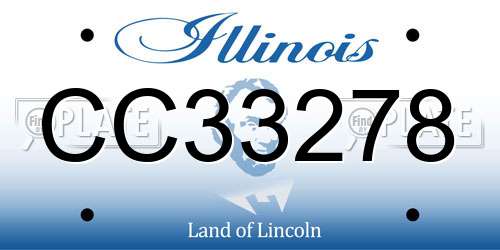 CC33278 Illinois License Plate