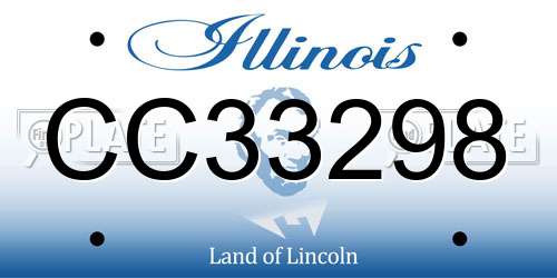 CC33298 Illinois License Plate