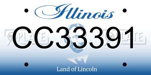 CC33391 Illinois License Plate