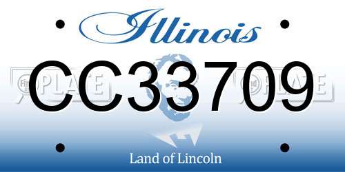 CC33709 Illinois License Plate