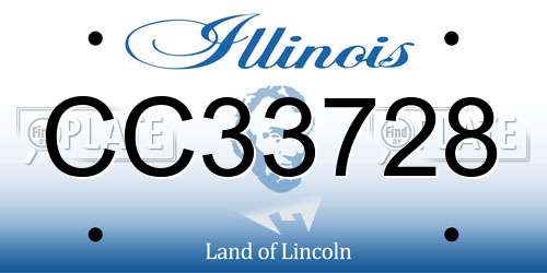 CC33728 Illinois License Plate