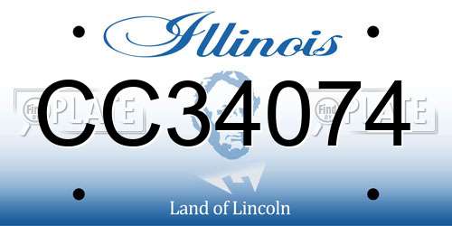 CC34074 Illinois License Plate