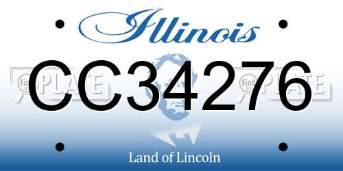 CC34276 Illinois License Plate
