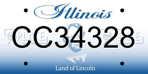 CC34328 Illinois License Plate