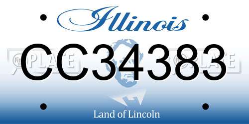 CC34383 Illinois License Plate