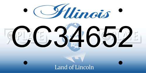 CC34652 Illinois License Plate