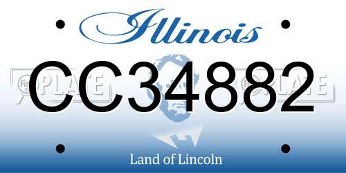 CC34882 Illinois License Plate