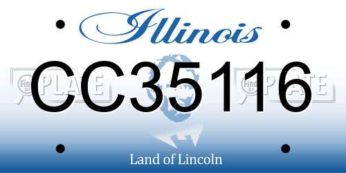 CC35116 Illinois License Plate