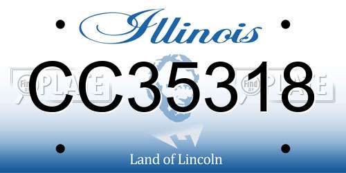 CC35318 Illinois License Plate