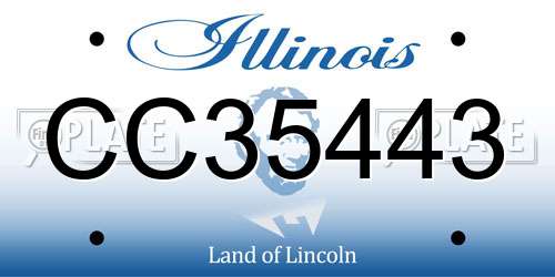 CC35443 Illinois License Plate