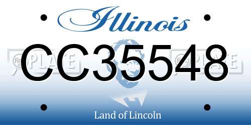 CC35548 Illinois License Plate