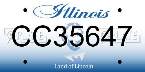 CC35647 Illinois License Plate