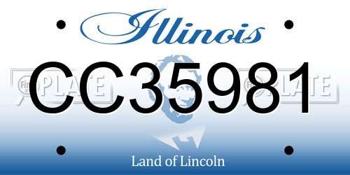 CC35981 Illinois License Plate